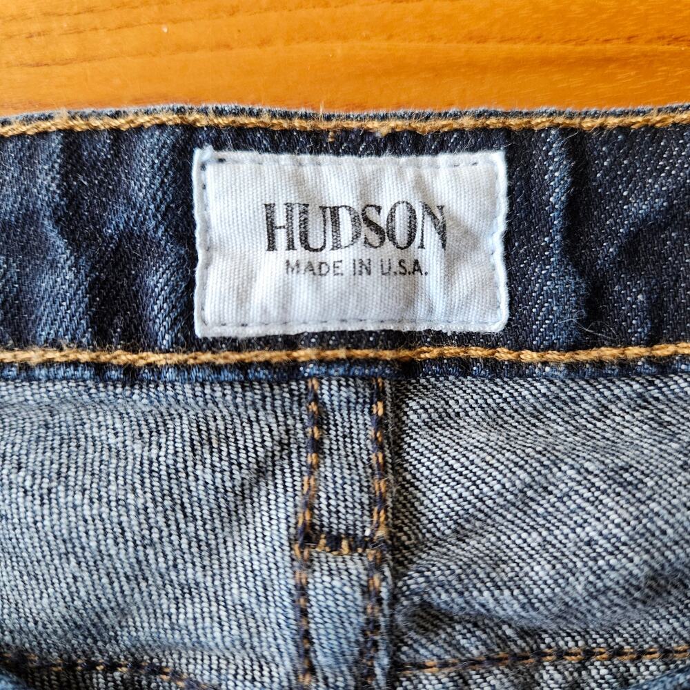 Hudson Jeans Womens Ferris Flare Low Rise Dark Rinse Size 28 Y2K USA Flap Pocket - Picture 4 of 10